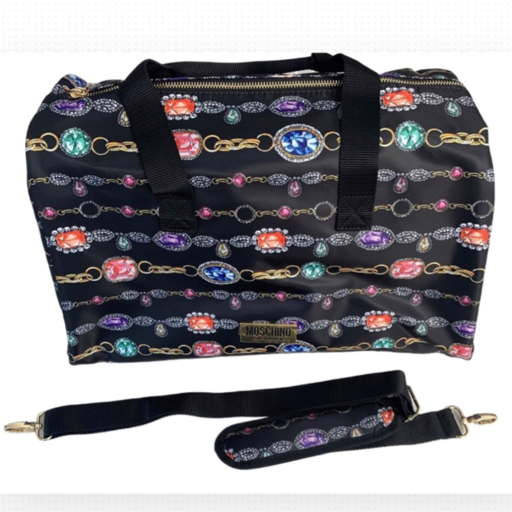 Moschino Duffel Bag Travel Weekender NEW - Picture 2 of 9